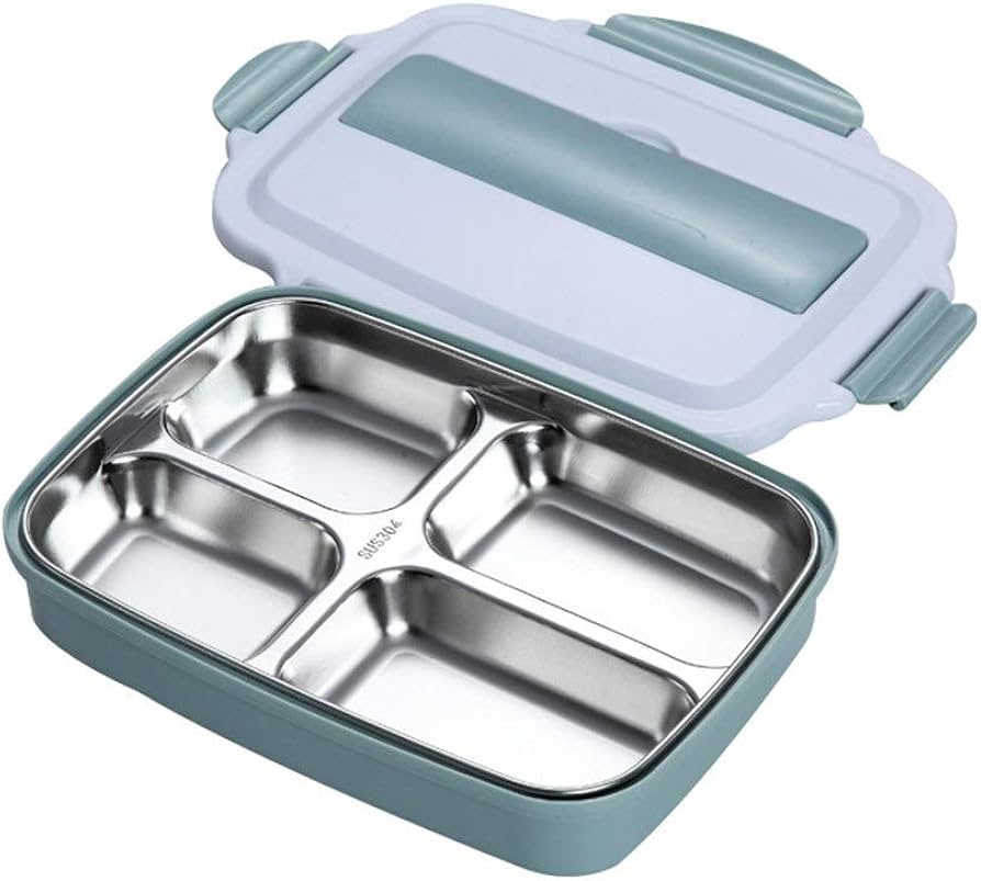 Large Stainless Steel Lunch Box – Portable Food Storage Container (Multicolor)