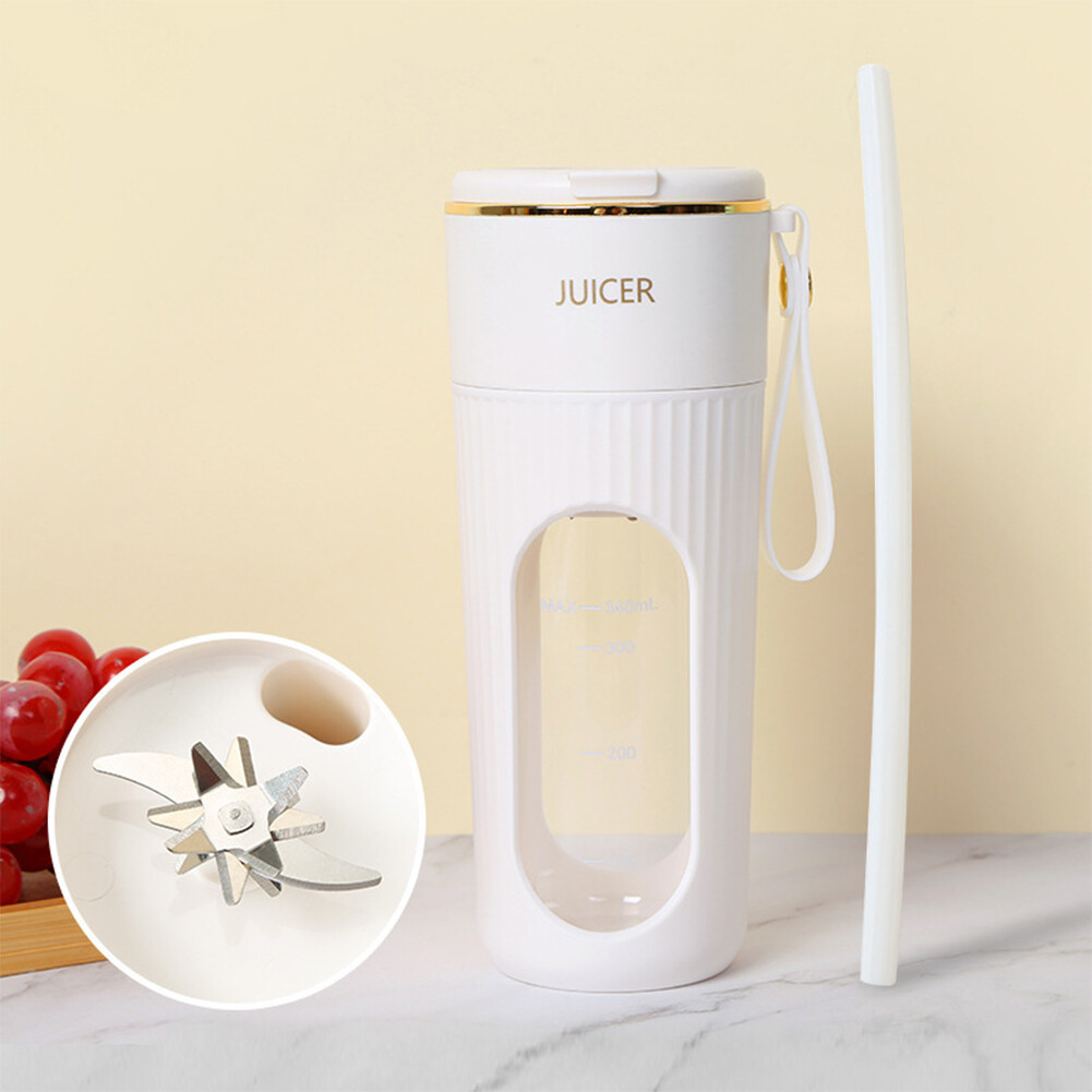 340ml Portable Electric Juicer Cup – 1200mAh (White)