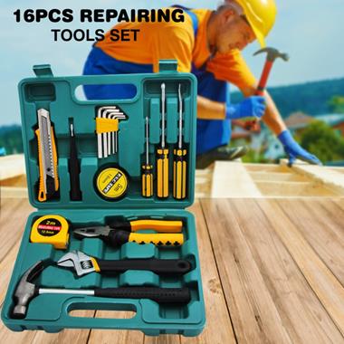16-In-1 Multipurpose Home Tool Set – 16 Pieces (Blue)
