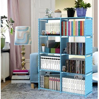 4-Layer 8-Cube Bookshelf Storage Rack (Multicolor)