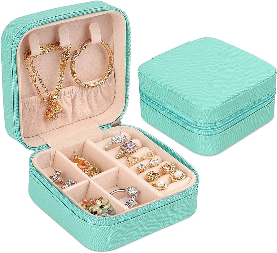 Portable Leather Jewelry Box – Mini Ring Organizer Case For Women