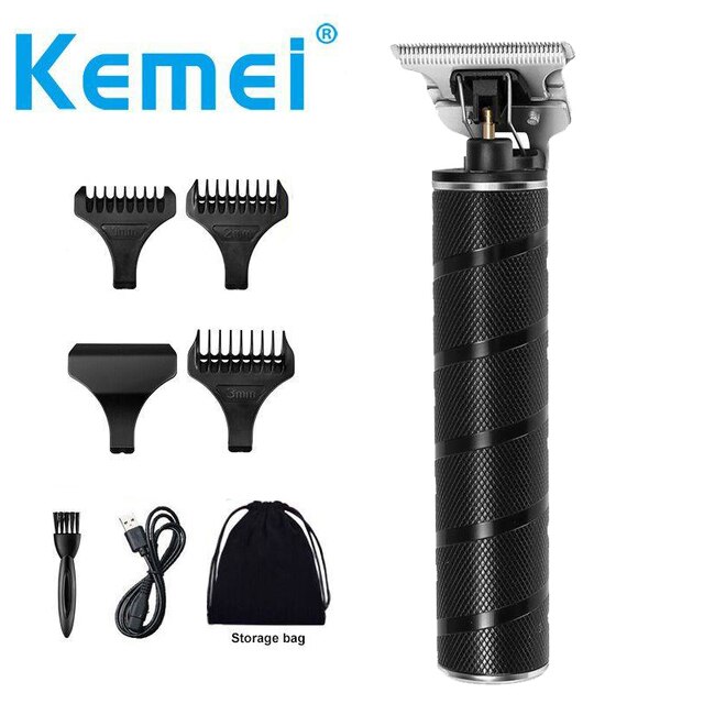 Kemei Professional Rechargeable Hair Trimmer With Attachments
