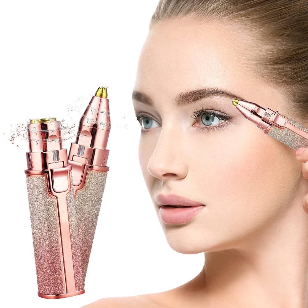Rechargeable 2-In-1 Facial Epilator With LED Light