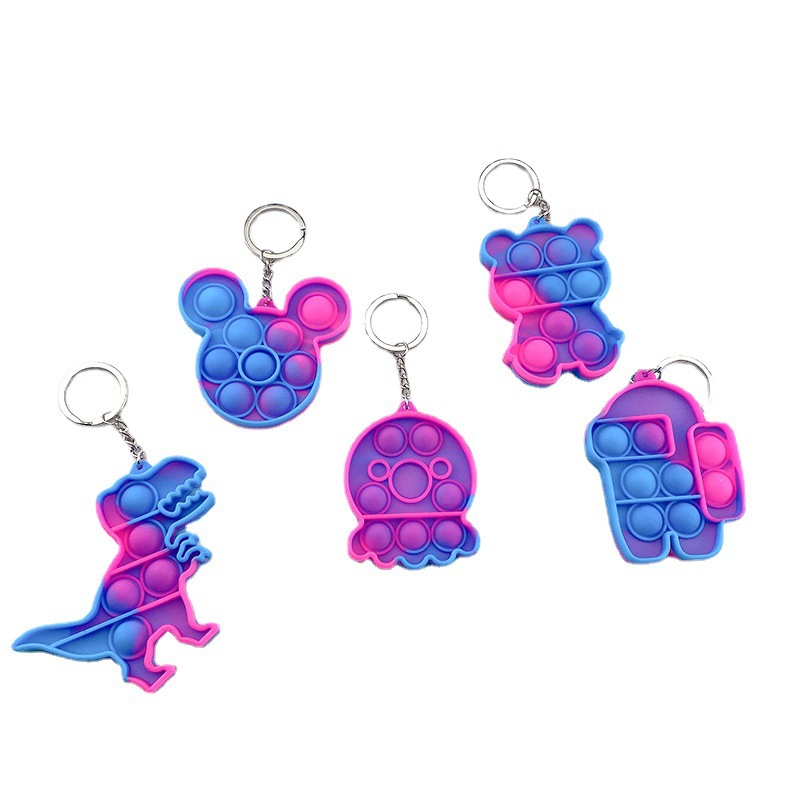 Tie-Dye Silicone Pop-It Fidget Toy Set