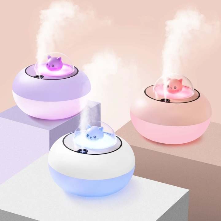Cute Mini USB Air Humidifier With Night Light