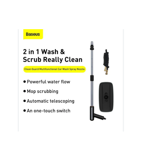 2-in-1 Water Spray Mop With 15m Hose – Aluminum Scrubbing Cleaning Tool
