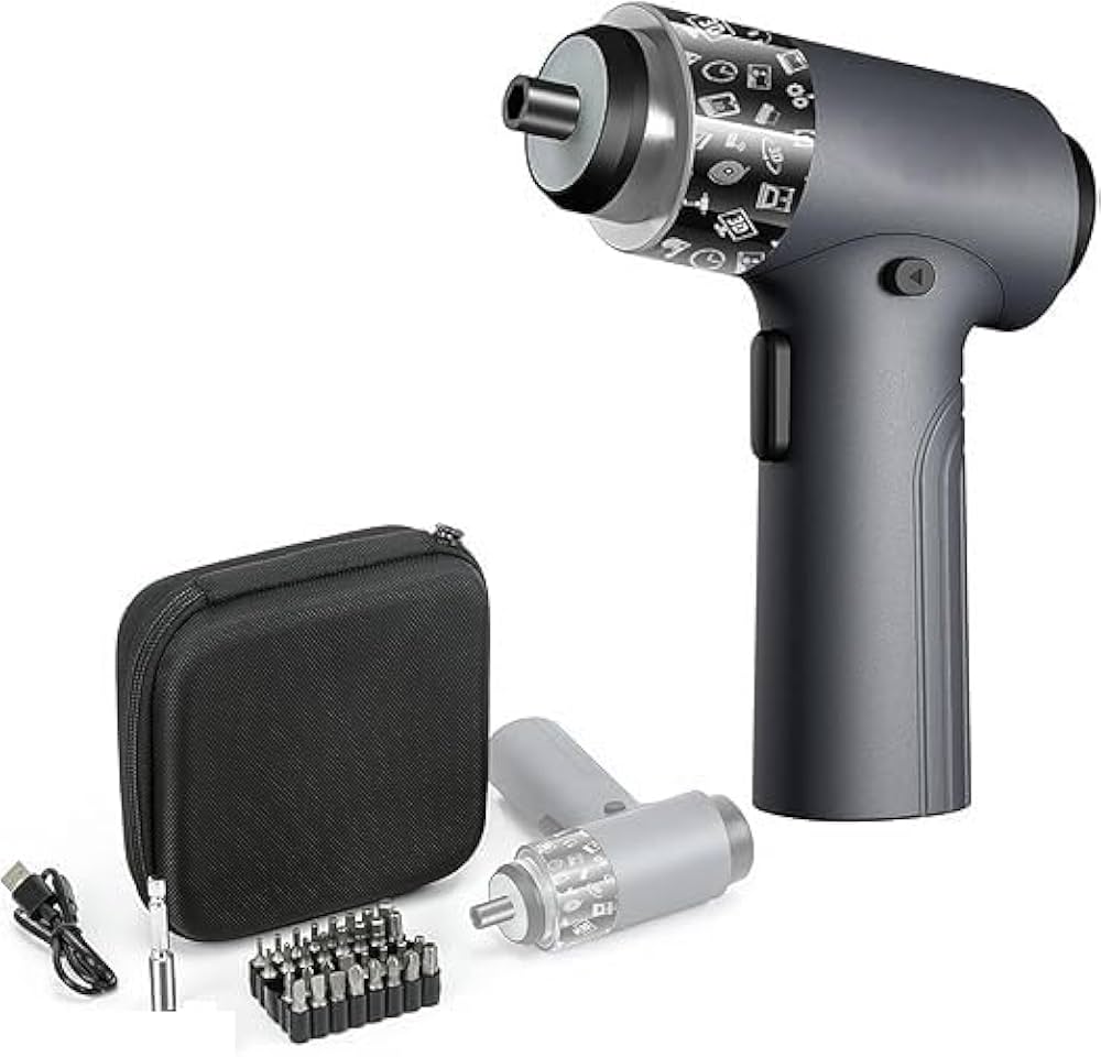 ORIA Cordless Electric Screwdriver Set – 30 Bits With LED Lights & Carrying Case