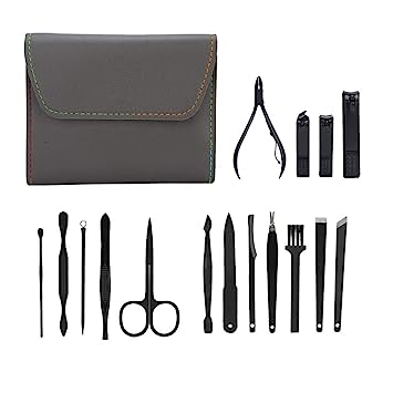 16-Piece Stainless Steel Manicure & Pedicure Grooming Kit