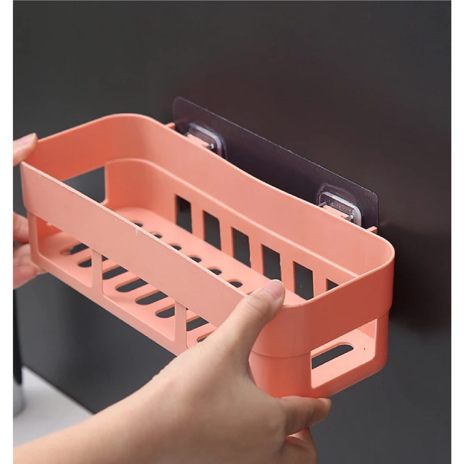 Adhesive Bathroom Corner Shelf Organizer For Shampoo & Toiletries