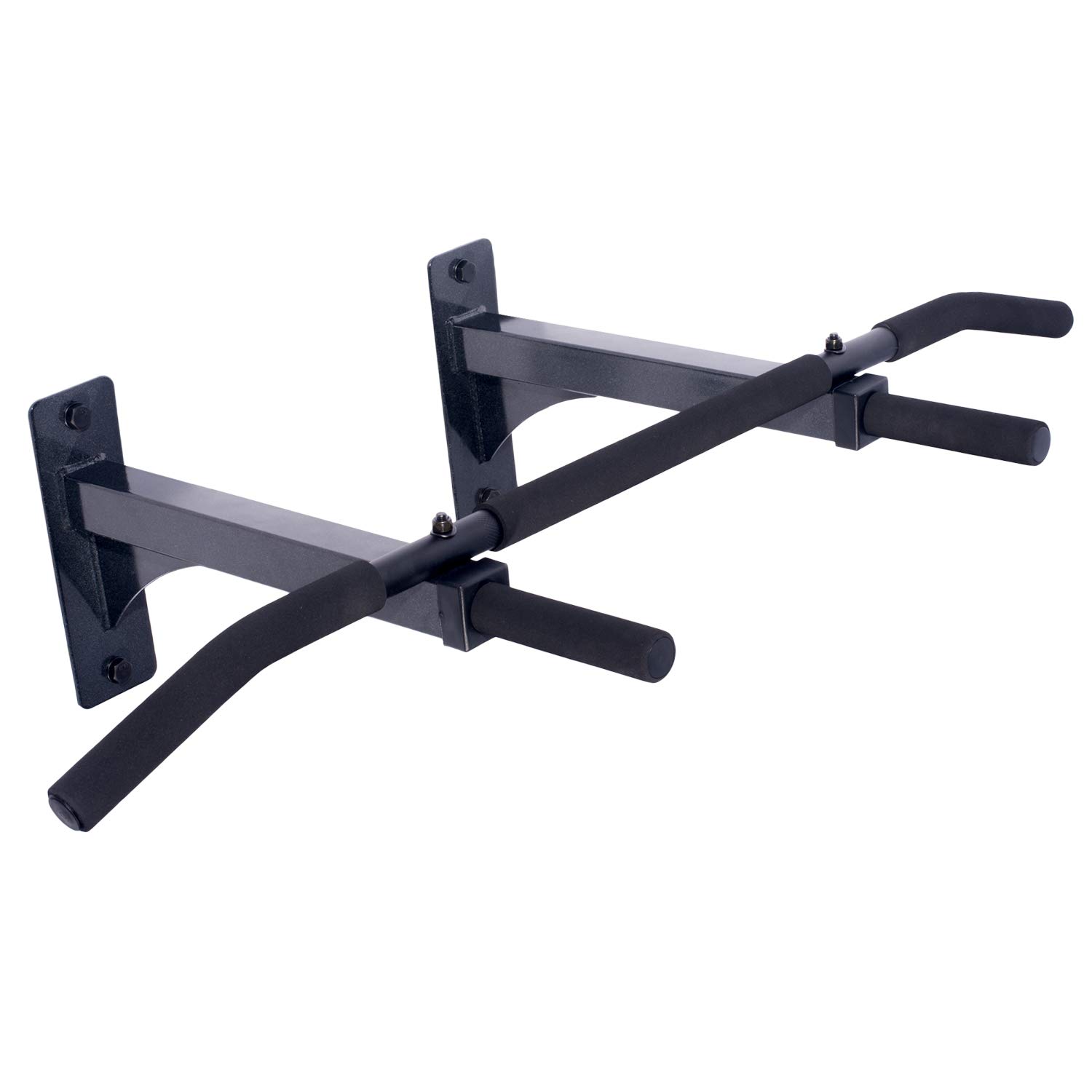 Wall Mounted Steel Pull-Up Bar With Padded Grips