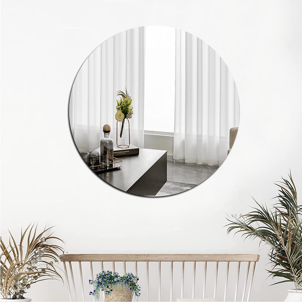 Round Acrylic Self-Adhesive Wall Mirror 30×30cm