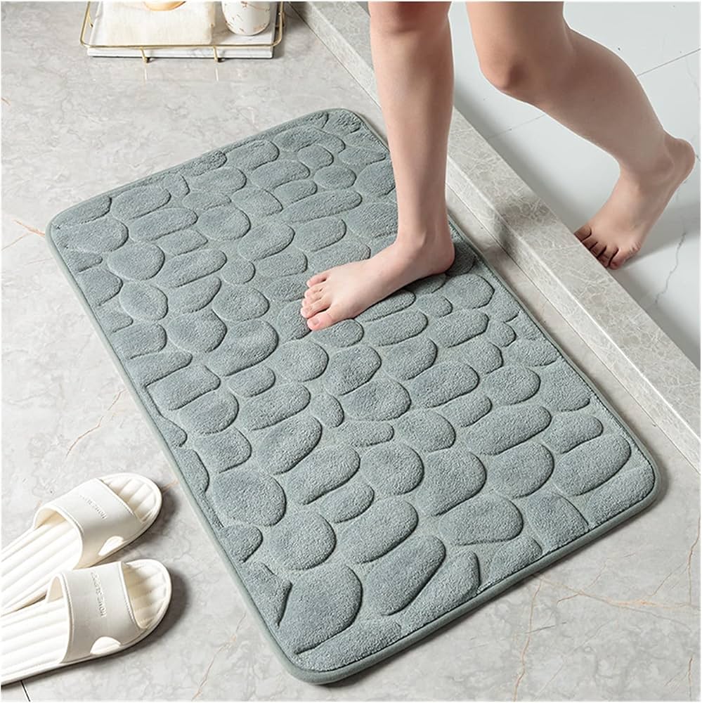 Ywjfashion Pebble Non-Slip Absorbent Bath Mat 40x60cm – Color 01