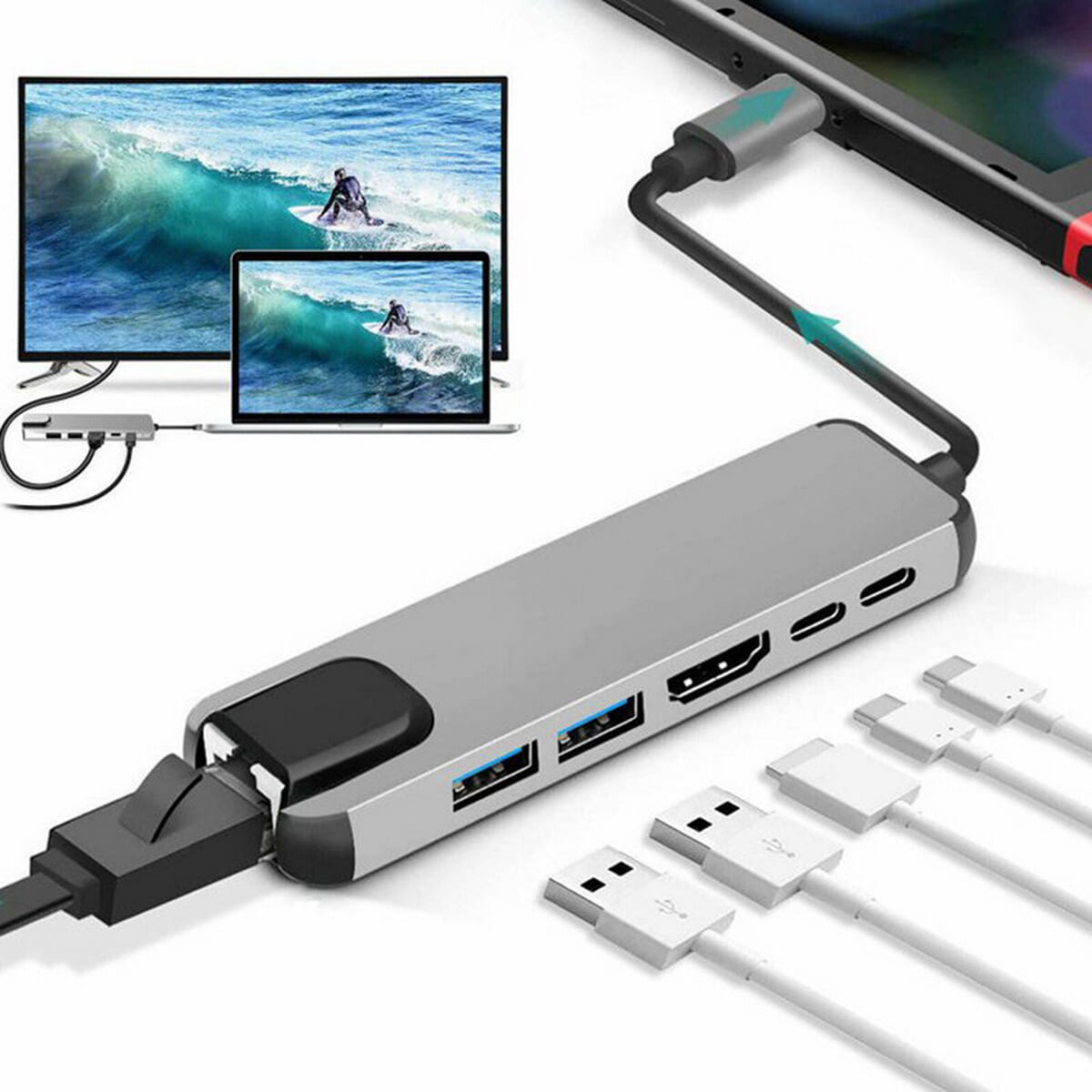 USB C Hub Multi-Port HDMI Adapter Dock