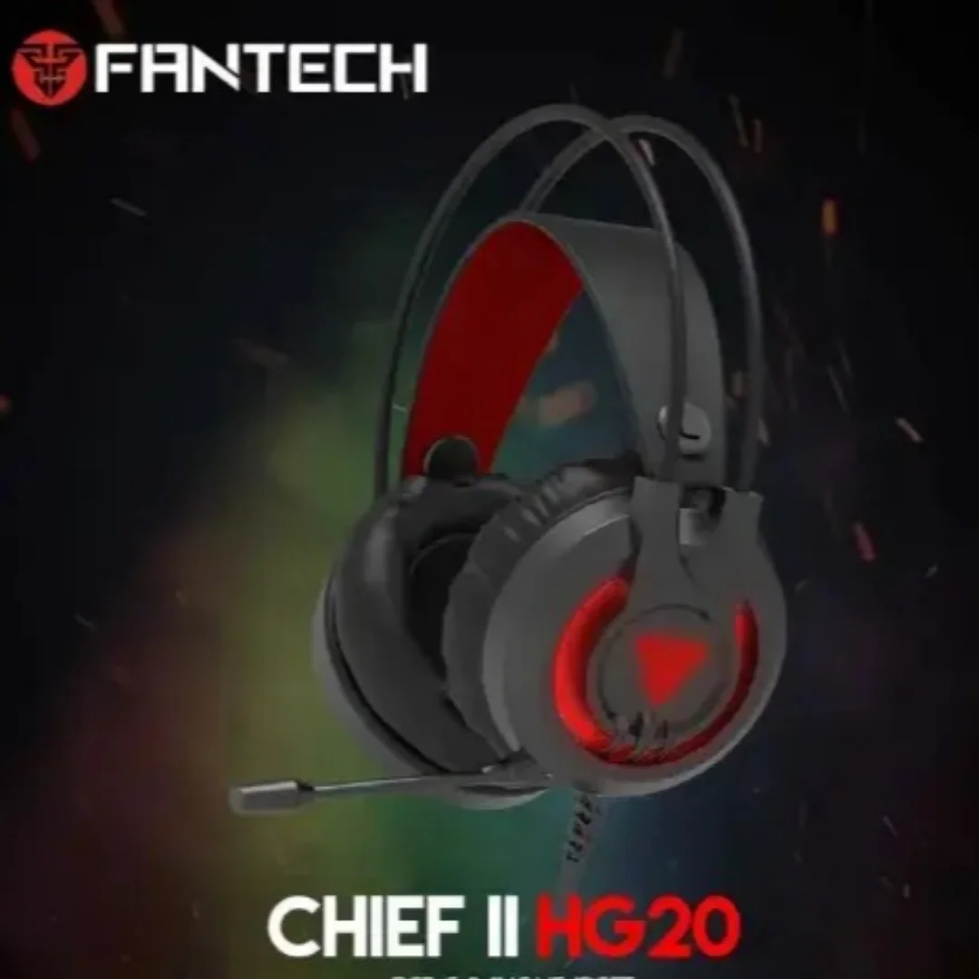 Fantech  HG20 CHIEF II 3.5mm RGB Light Gaming Headset With Microphone-Black