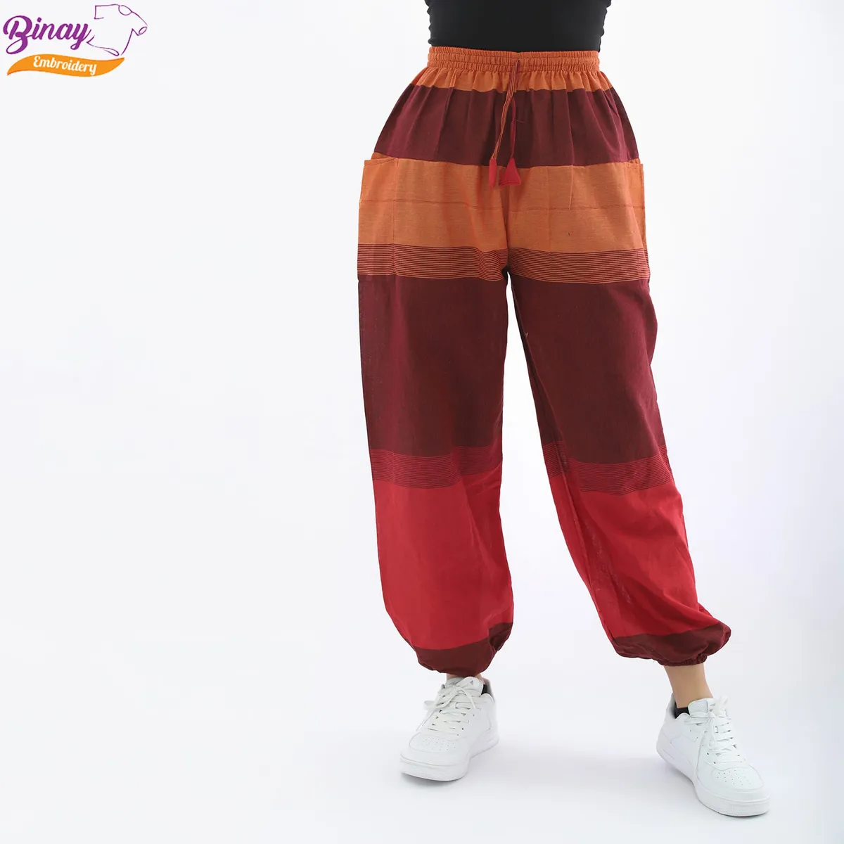 Cotton Pate Multicolor Joggers For Women 