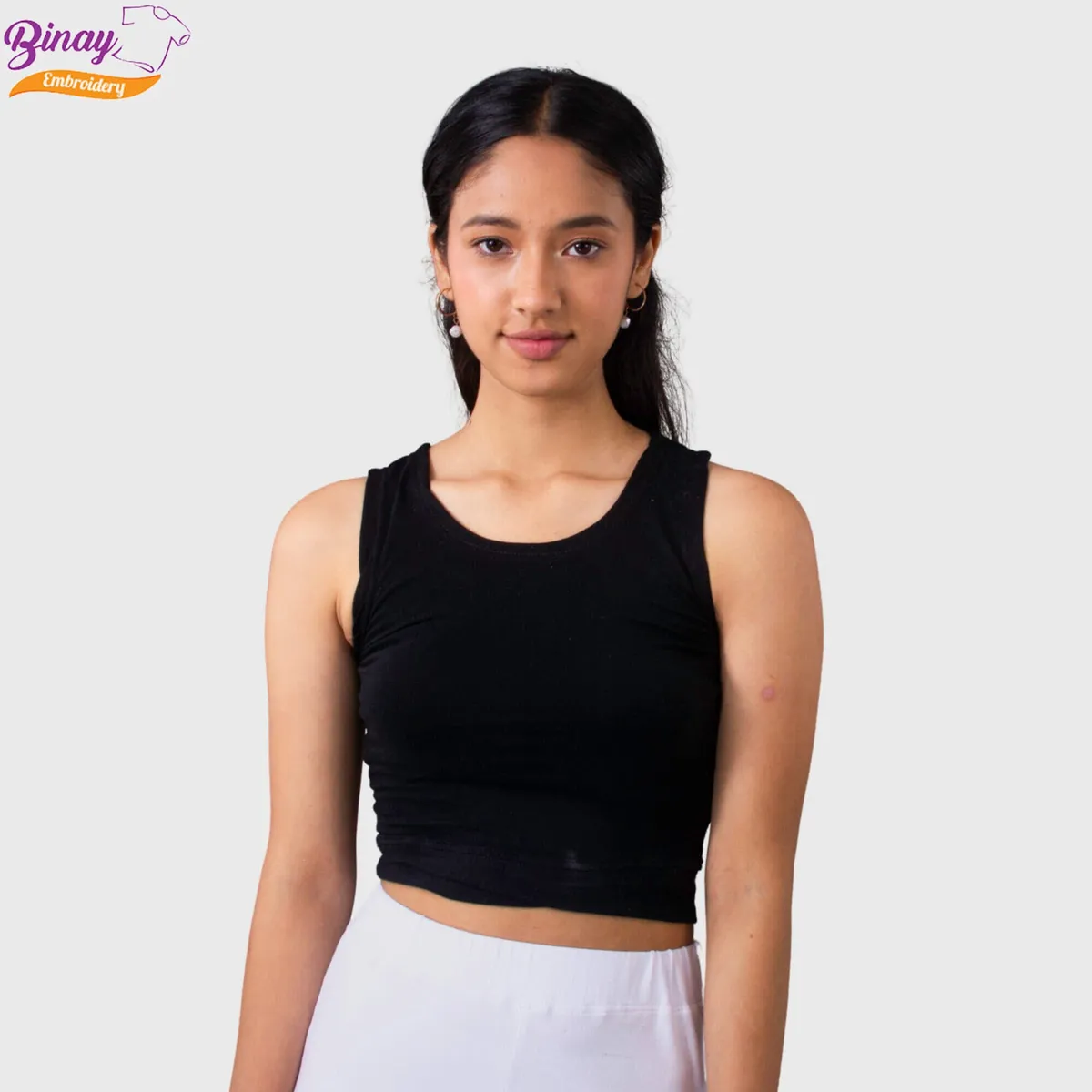  Tank Top Black Stretchable Crop Sando For Women 