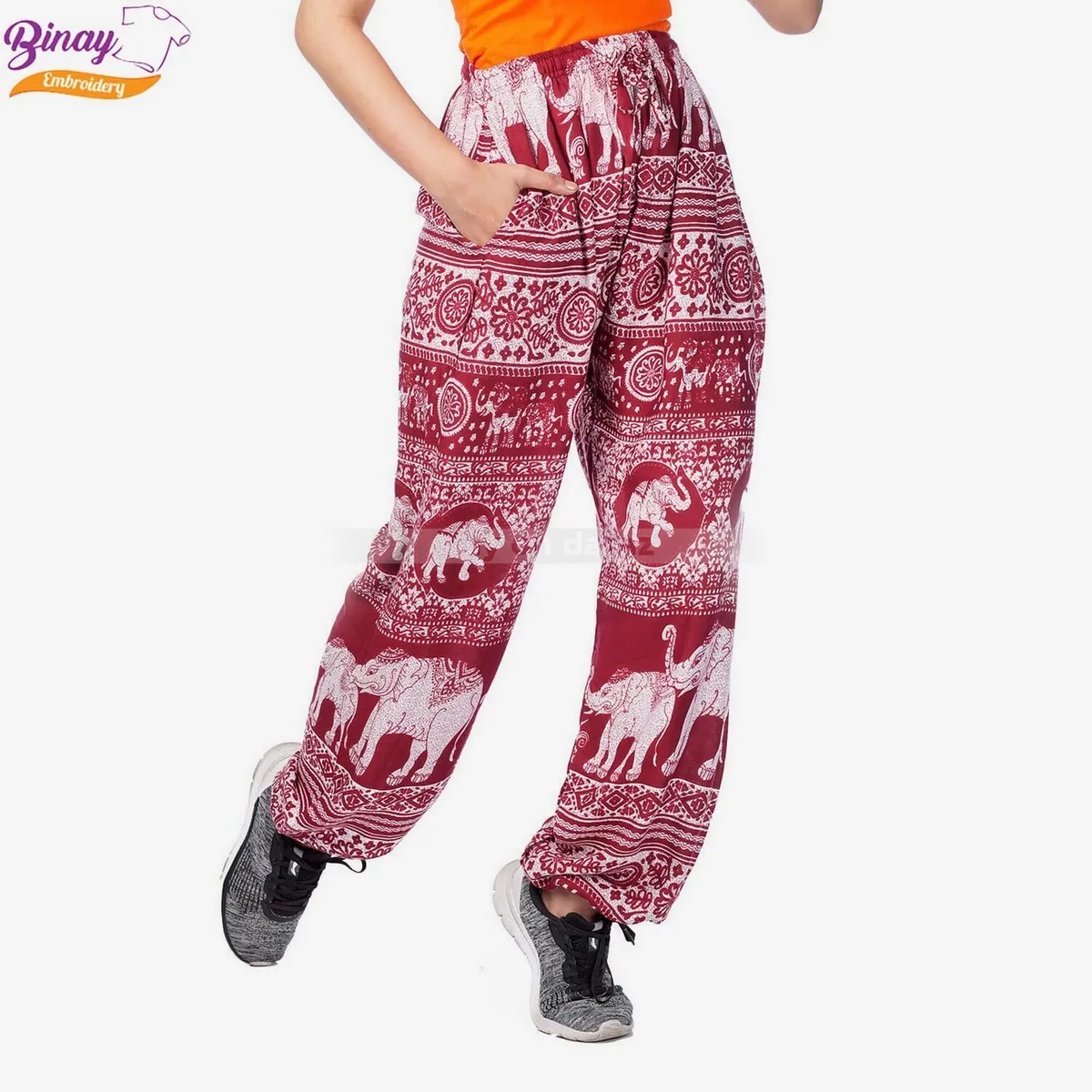 Multicolor Elephant Printed Joggers For Women- Fashion | Joggers For Women | Women's Wear 