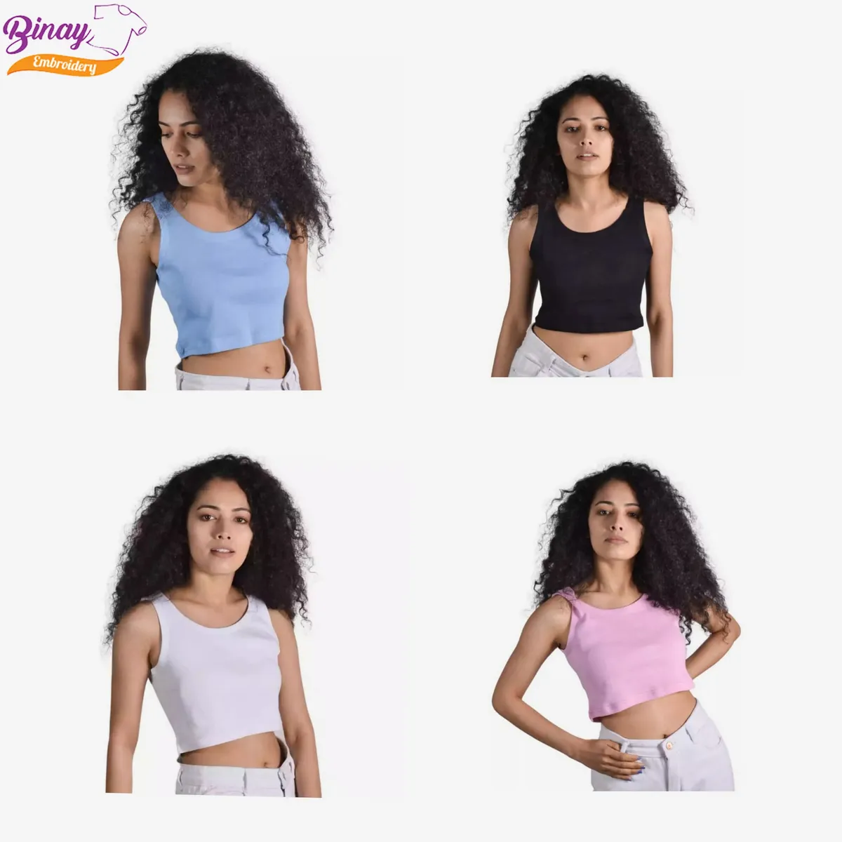 Tank Top Crop 4 Pcs Combo Set Sando For Women - Fashion | Tops For Women | Women's Wear | Sando