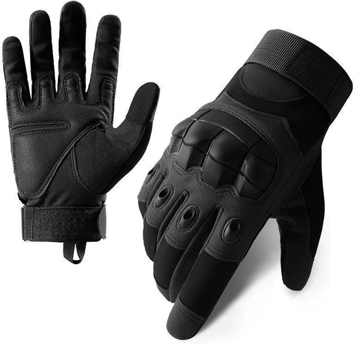 Hykes Full Finger Riding Bike Gloves with Touch Proof, Protective off-Road Motorbike Racing Driving Hard Case Anti-Slip Gloves Only For Big Hands For Men