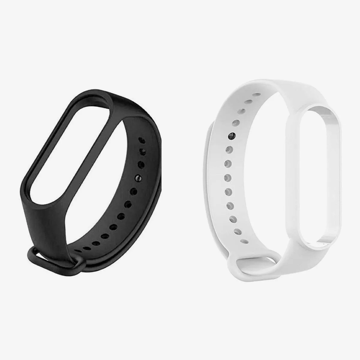Silicone Replacement Strap For Mi Band 5 And 6 – 2-Pack Black & White