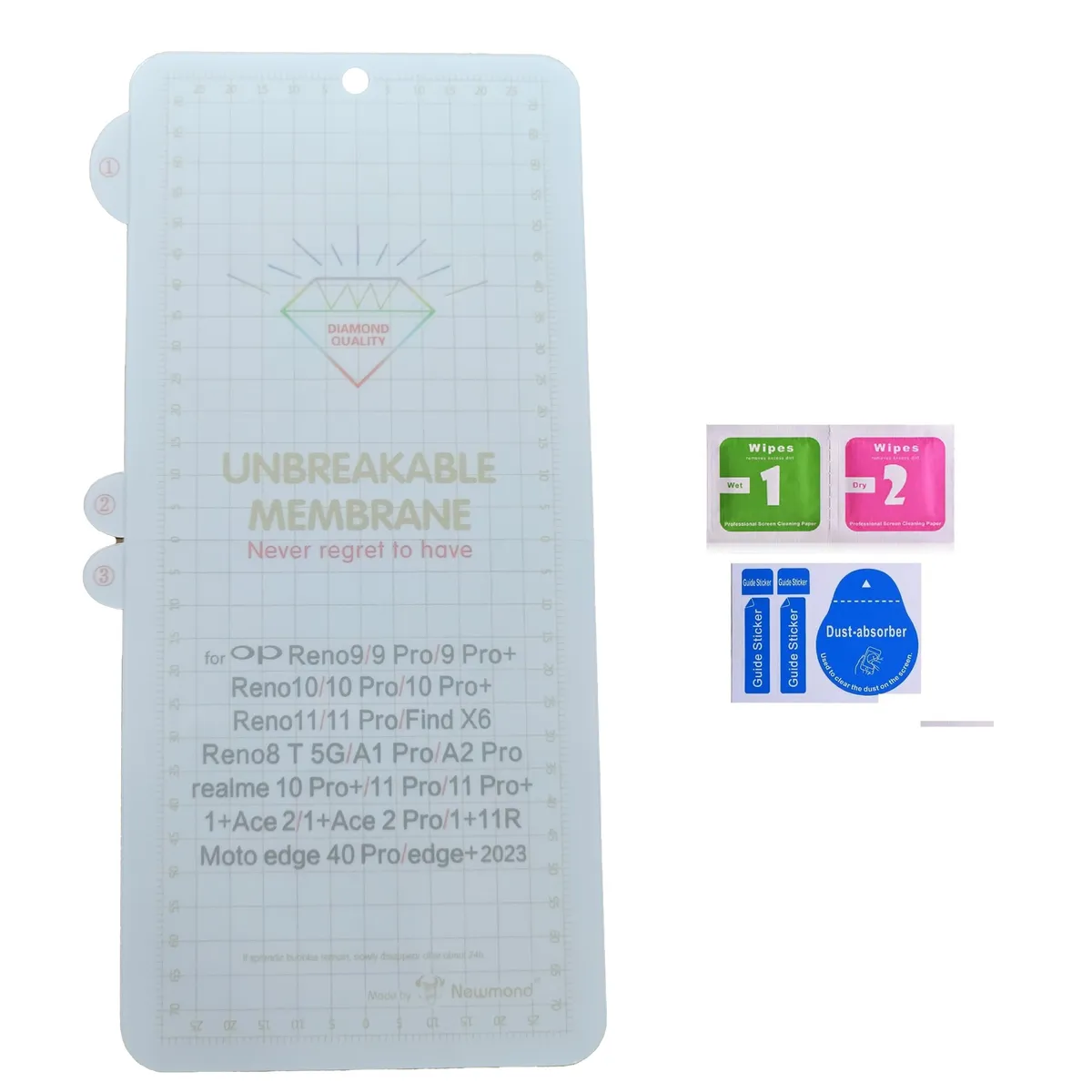 0.15mm Membrane Screen Protector For OPPO Reno 9 And OnePlus 5T