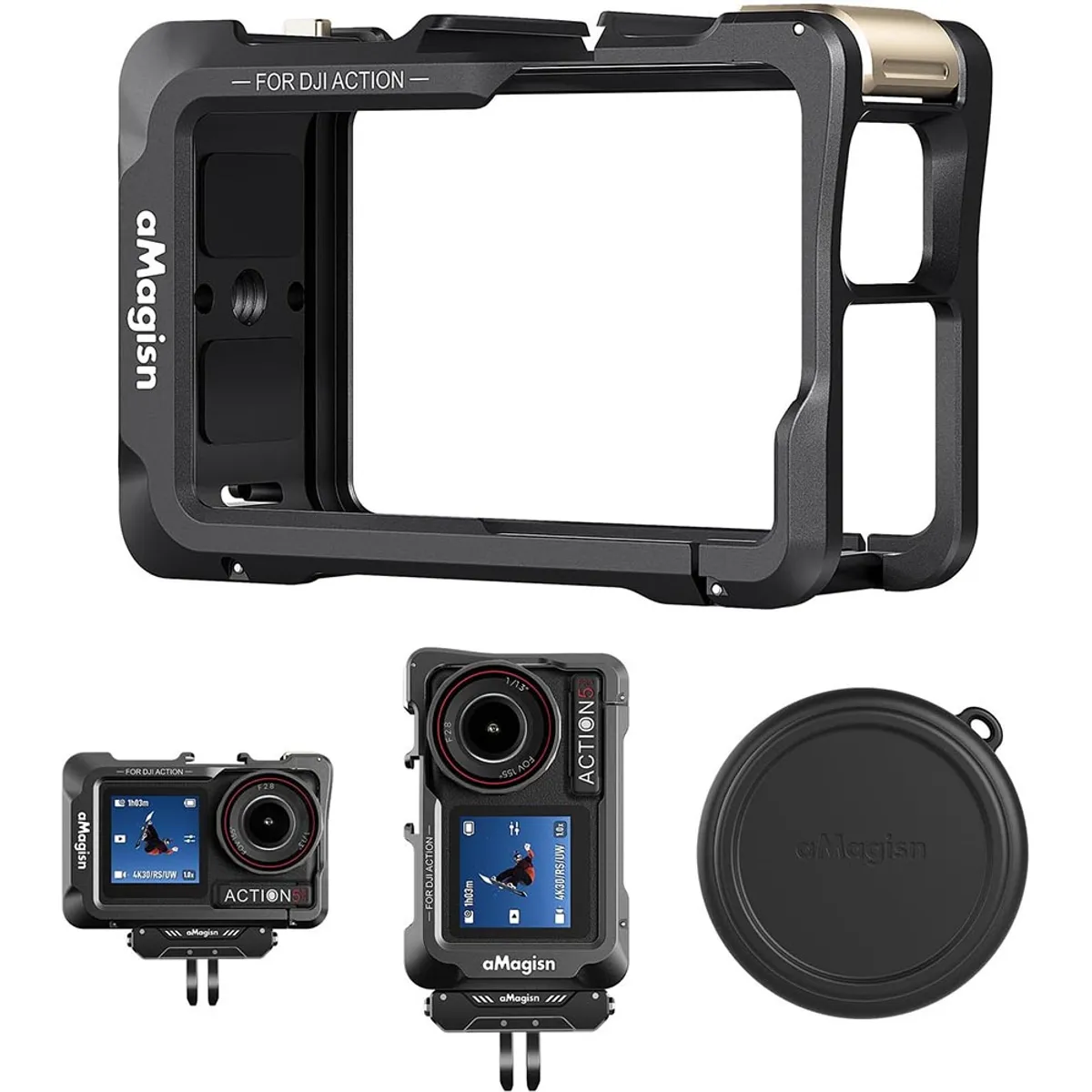 AMagisn Protective Metal Frame Cage For DJI Osmo Action 3–5 Pro