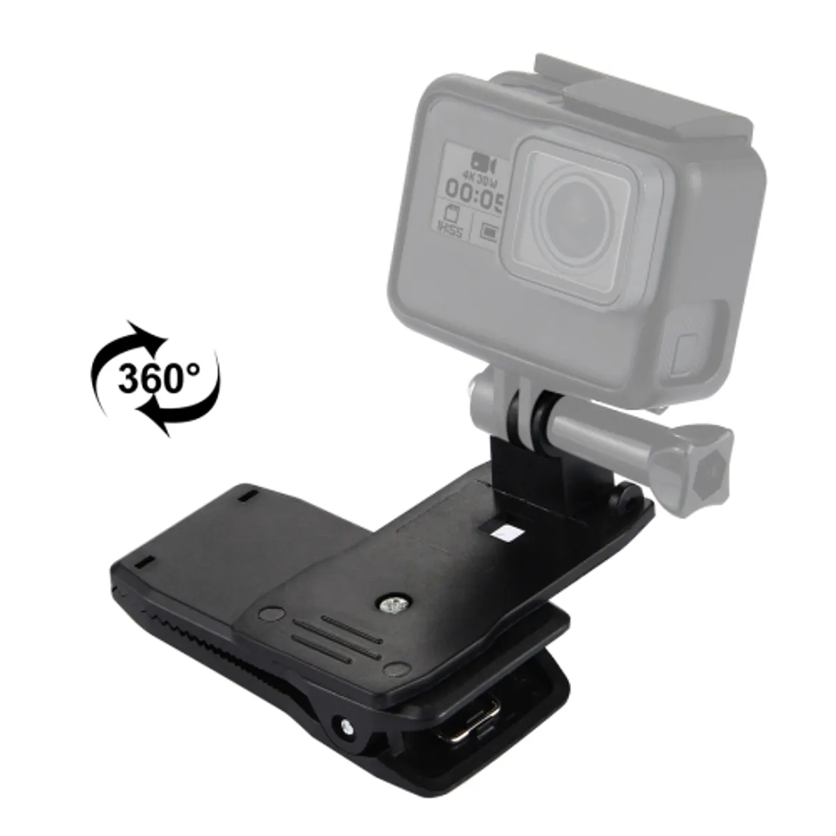 360° Rotating Backpack Hat Quick-Release Mount For Action Cameras