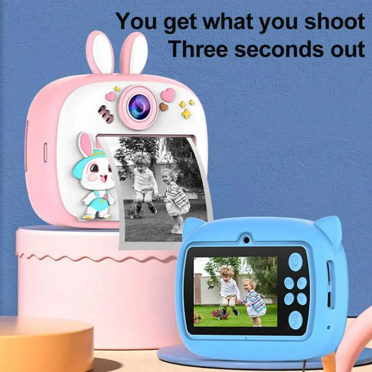 Kids' Smile & Print Instant Camera 1080P - Multicolor