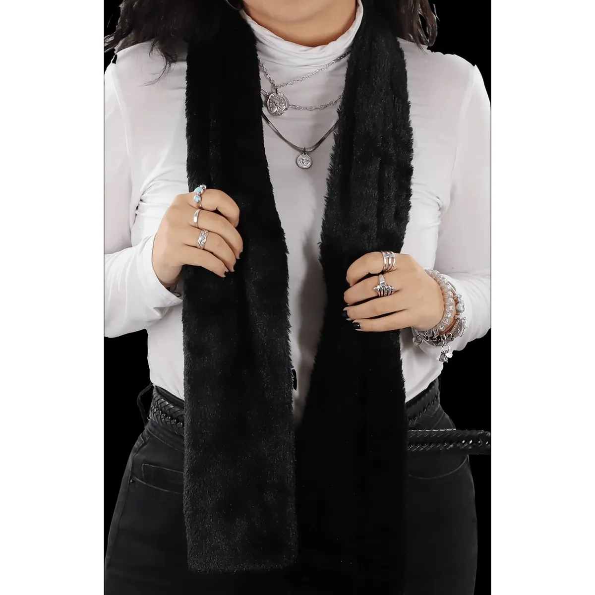  Long Fur Scarf 150cm Muffler - Unisex