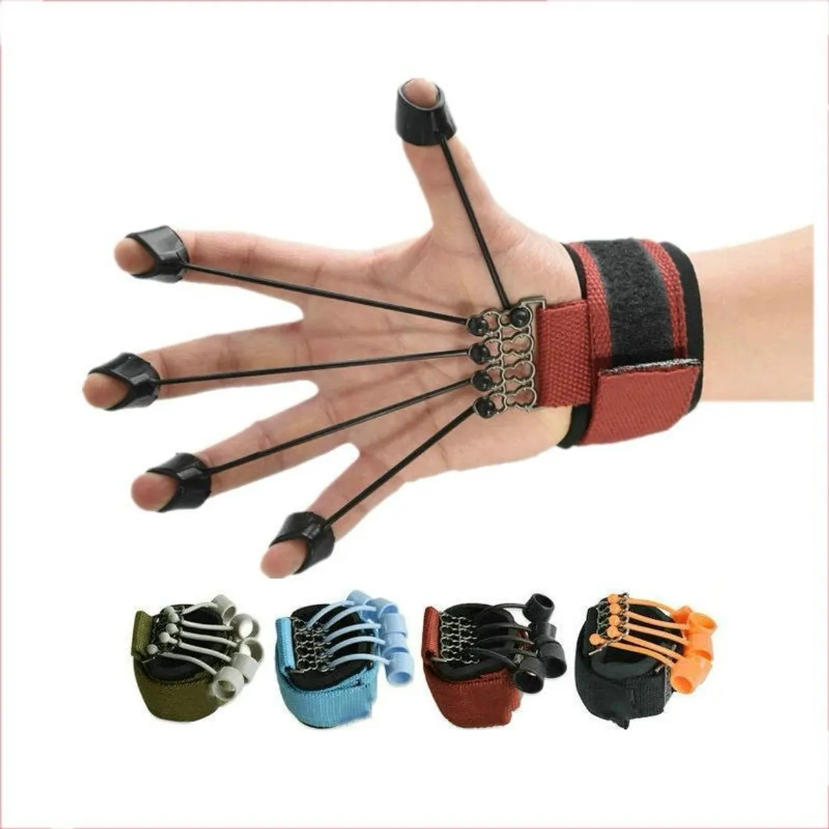 Adjustable Hand Grip Strengthener for Finger, Wrist & Forearm Exercise - Multicolor