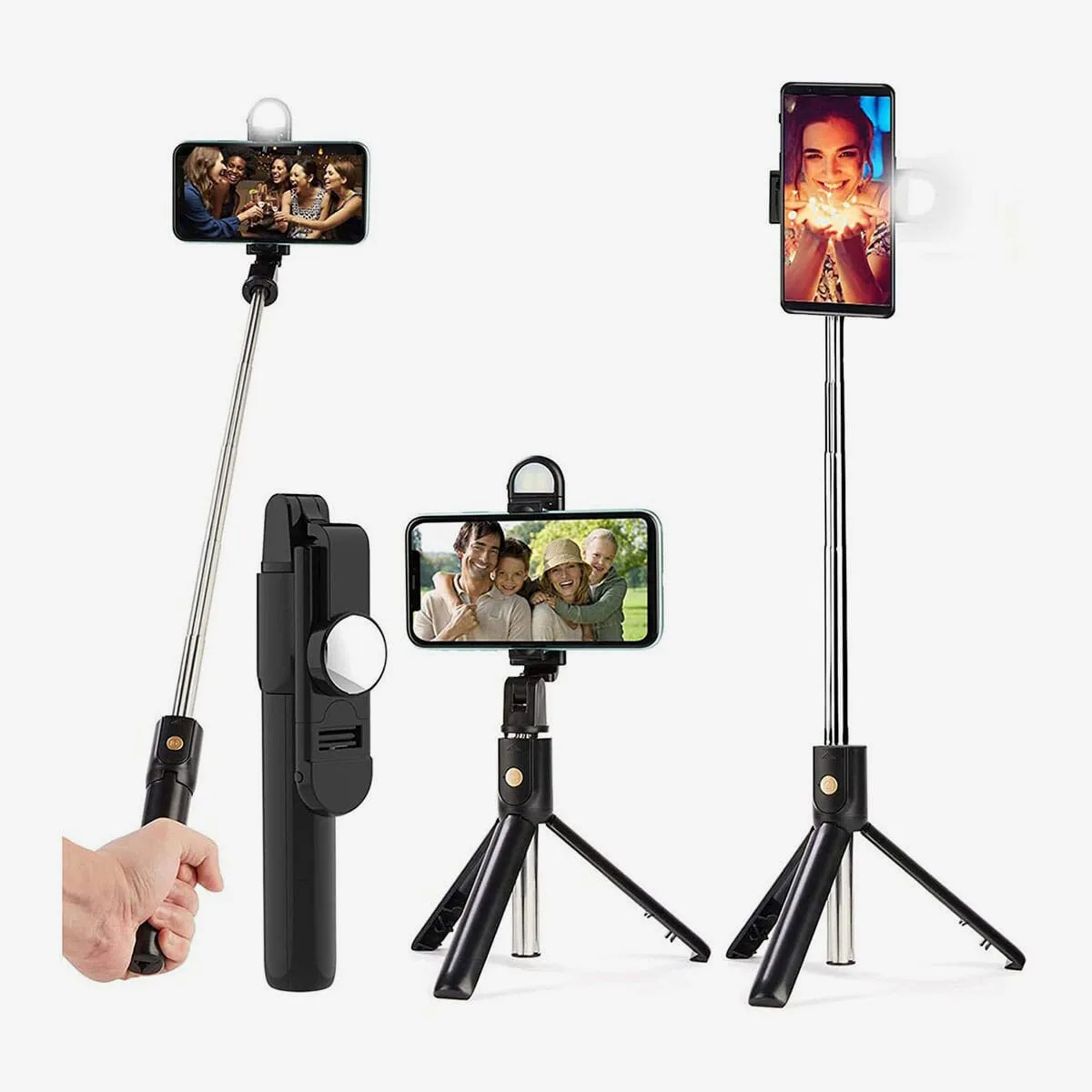 Bluetooth Intergrated Selfie Stick (4 in 1)