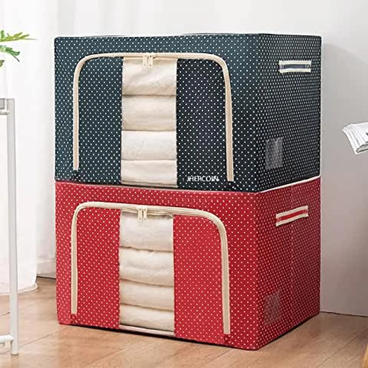 1Pc Foldable Clothing Storage Bag for Clothes, Blankets & Comforters - Multicolor