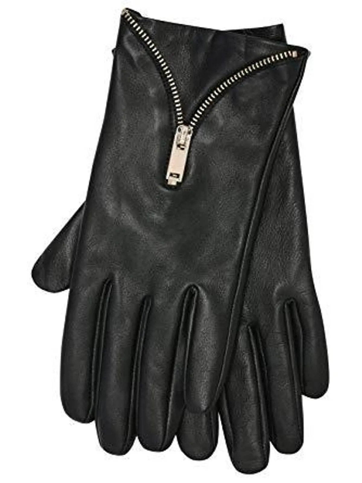 Men's PU Leather Thermal Winter Driving Gloves - Full Finger Black