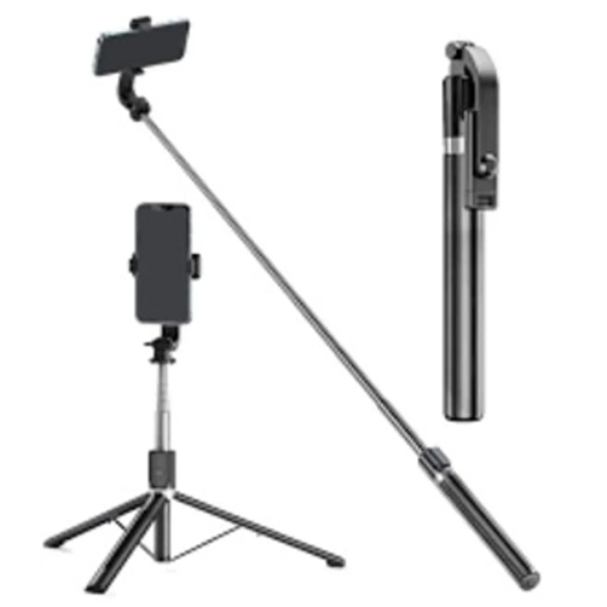 3-in-1 Bluetooth Selfie Stick Tripod With LED Light & Remote - Multicolor