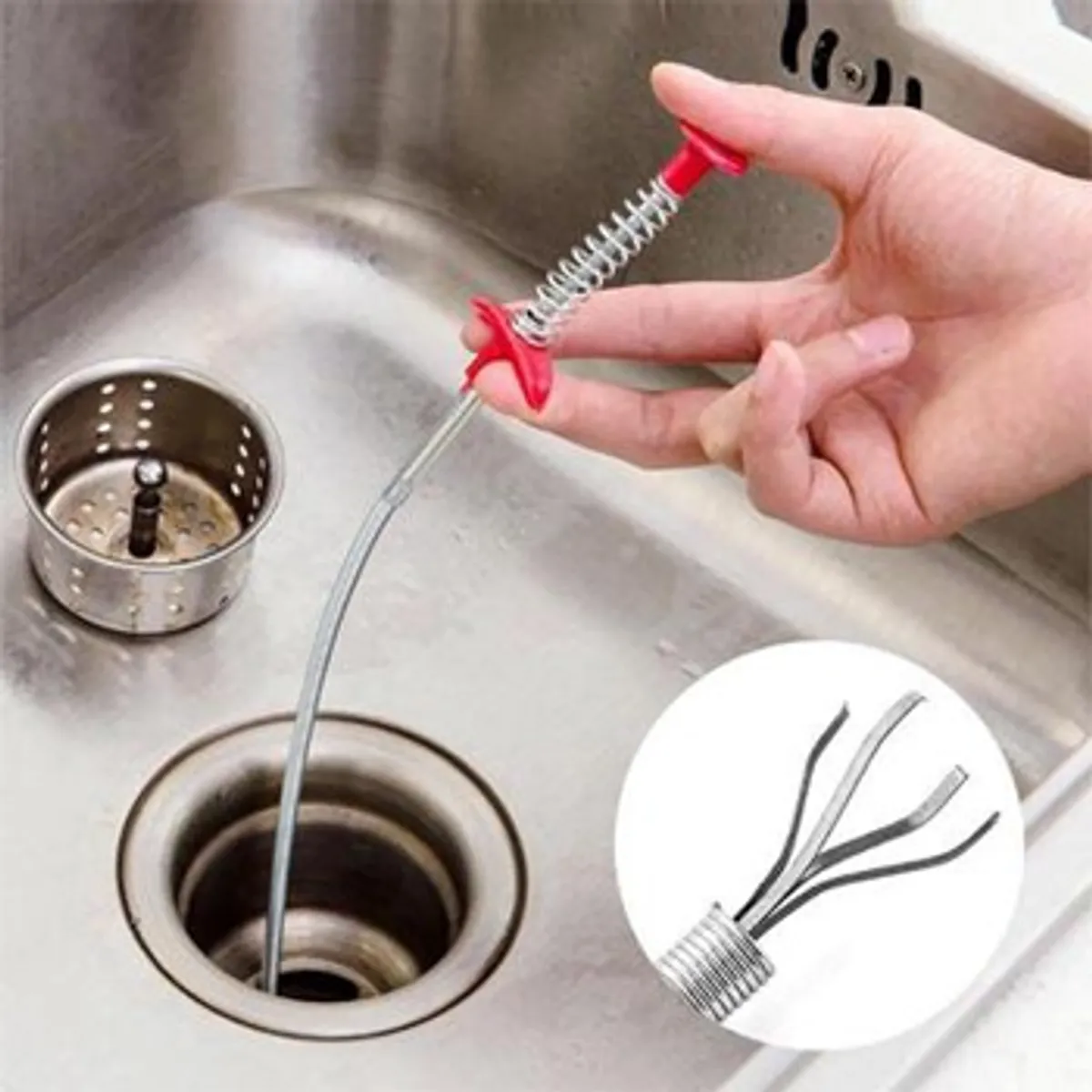 Bathroom & Kitchen Spring Sewer Dredging Tool - Multicolor