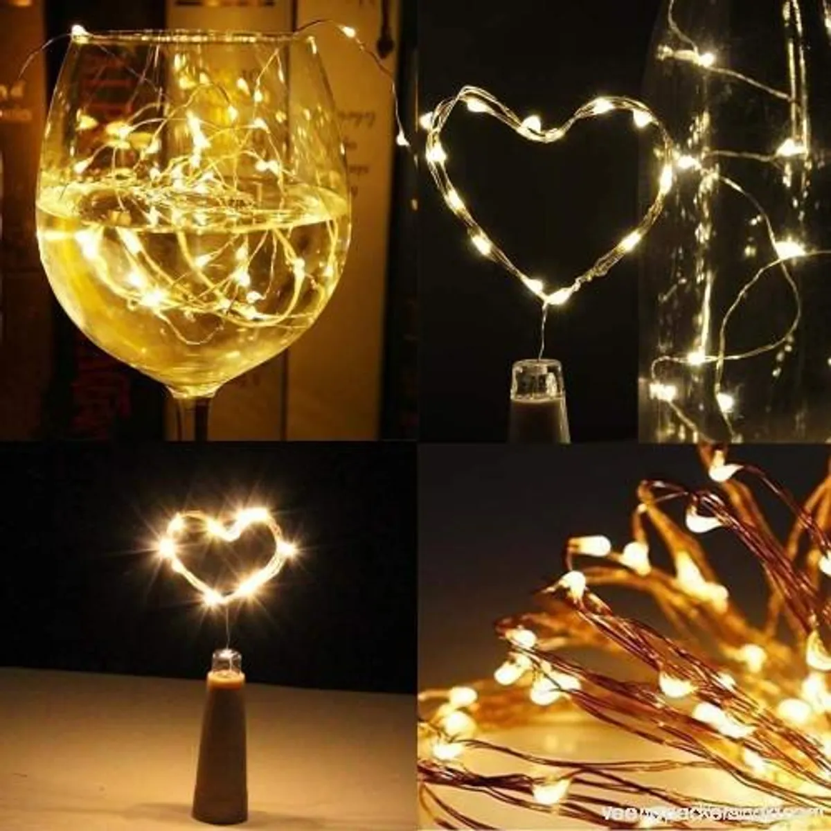 20 LED 1.4m Waterproof Bottle Cork Fairy Lights - Warm White