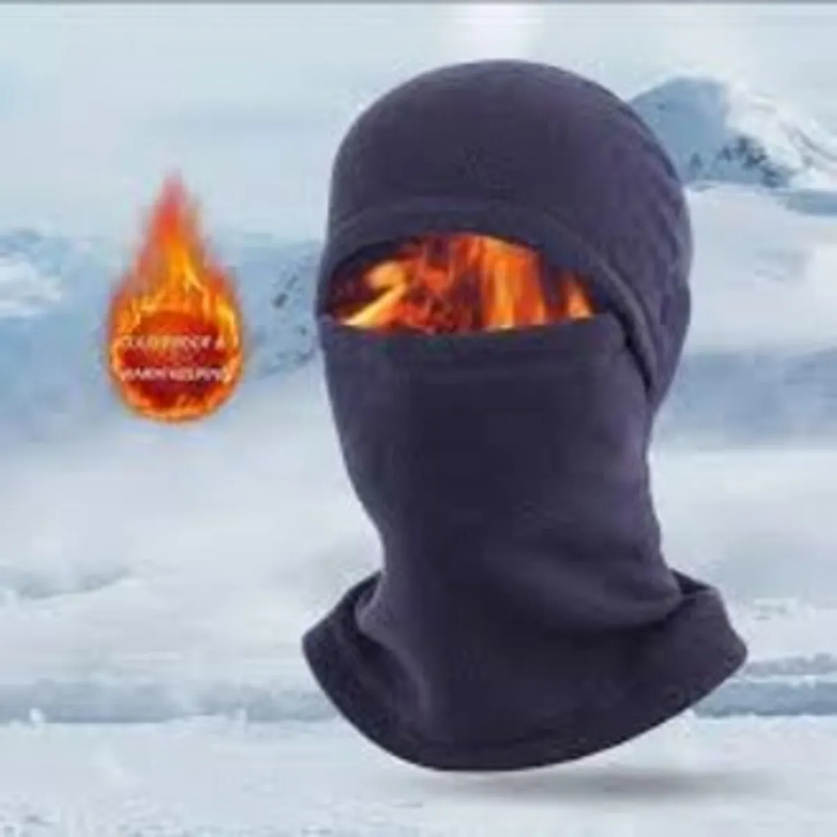 Ninja Winter Face Mask With Soft Fur Lining - Black Free Size