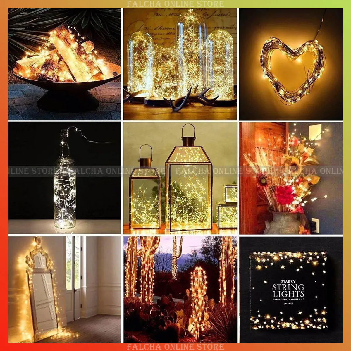 50 LED 5m Waterproof Starry Fairy Lights - Warm White