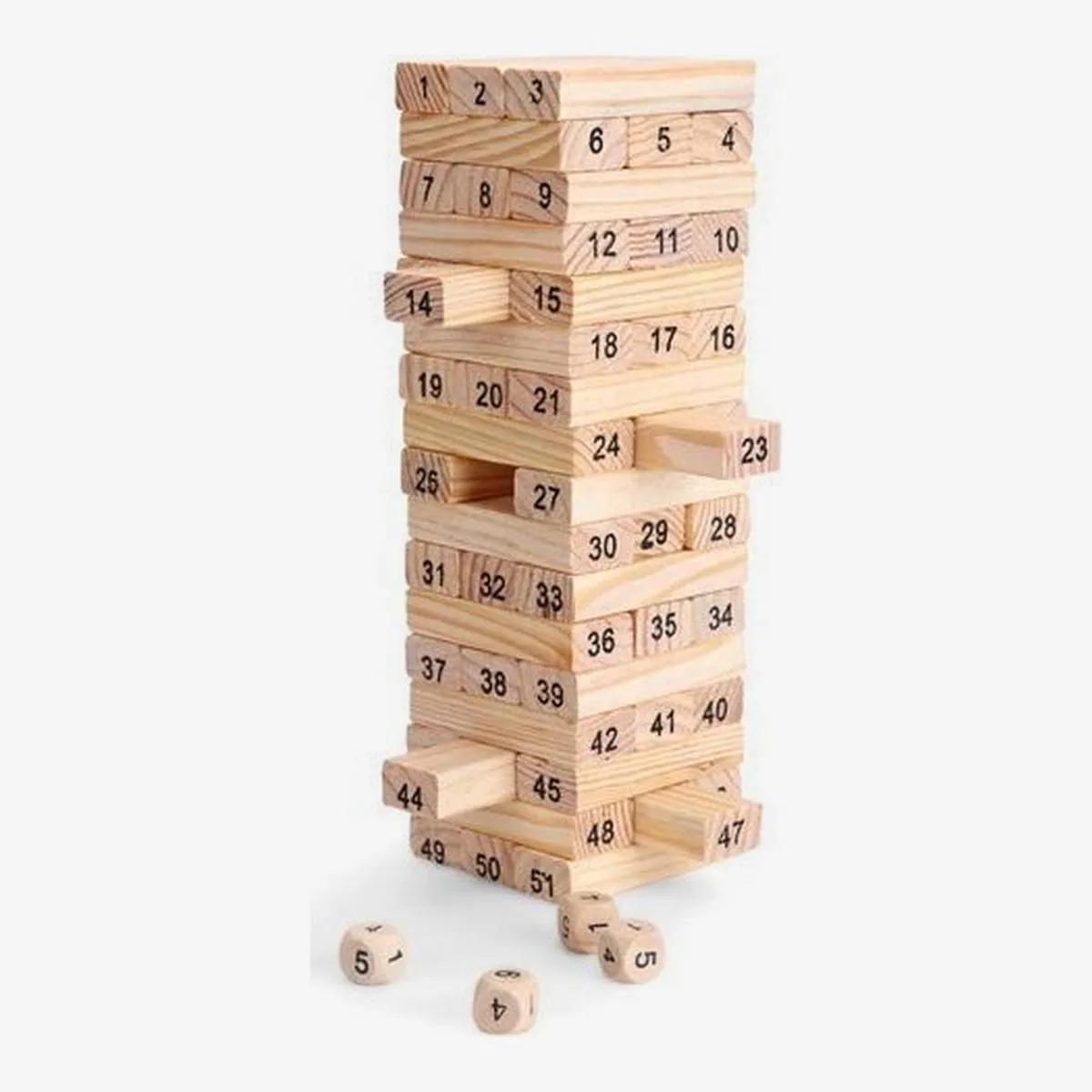 Jenga Number Wooden Toy Big