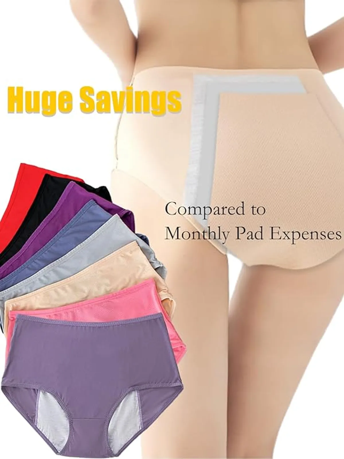 Pack Of 2 Period Panties Upto 60 kg - Multicolor (Free Size)