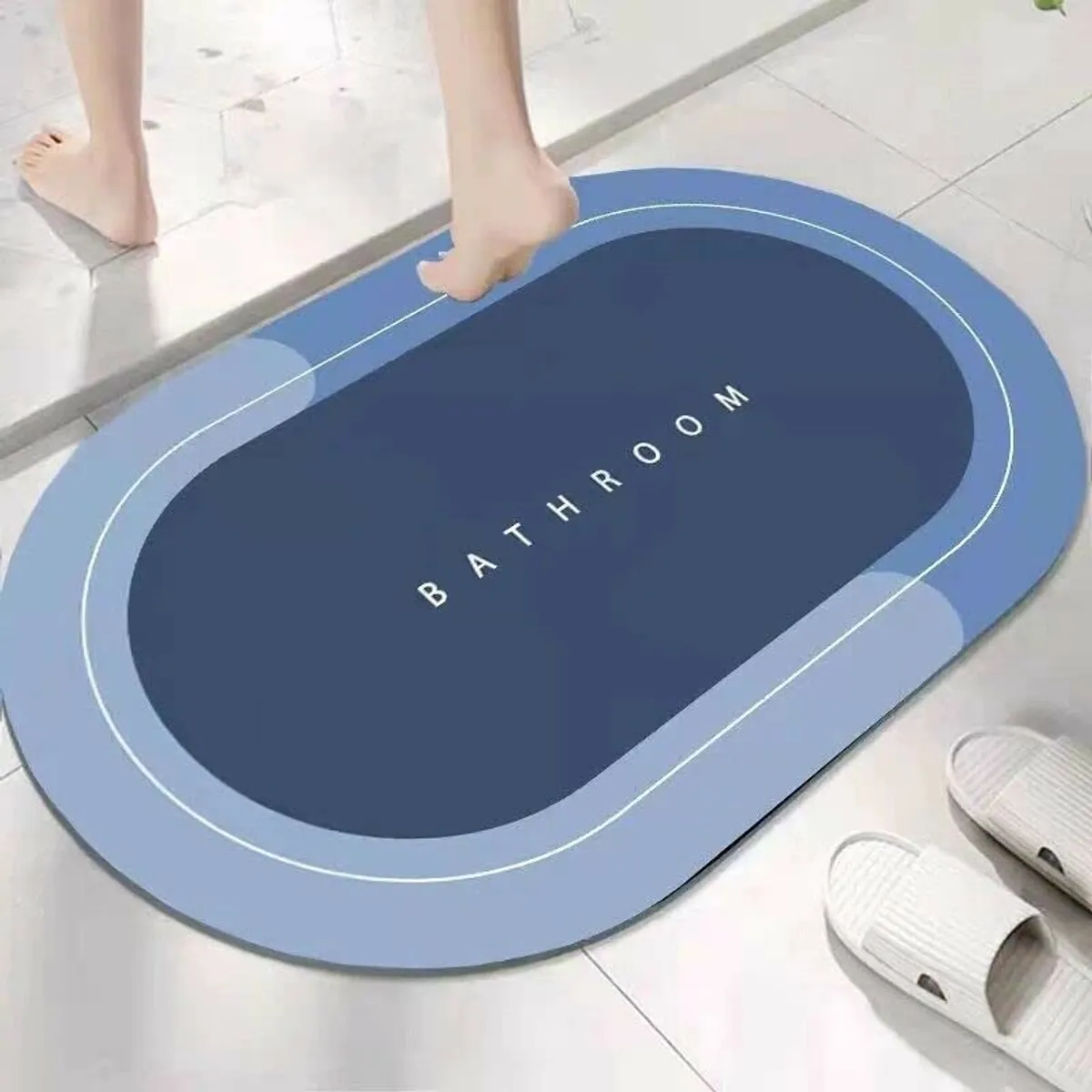 Absorbent Quick-Dry Bathroom Doormat - Soft Non-Slip Carpet for Home & Office