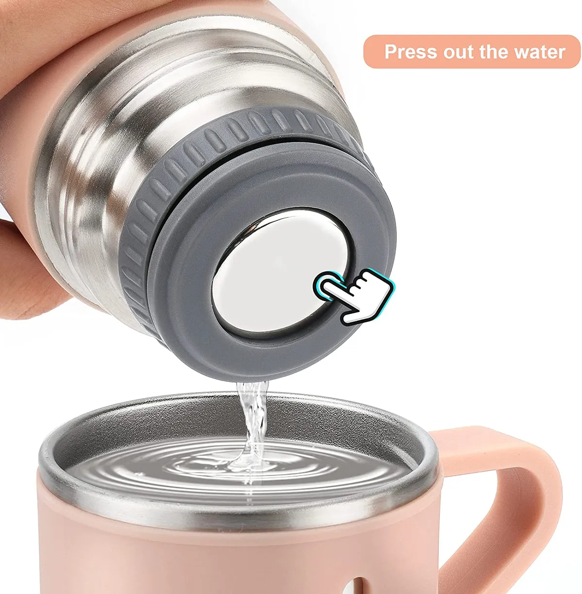  Stainless Steel Vacuum Thermos Bottle With Cup - 500ml Multicolor