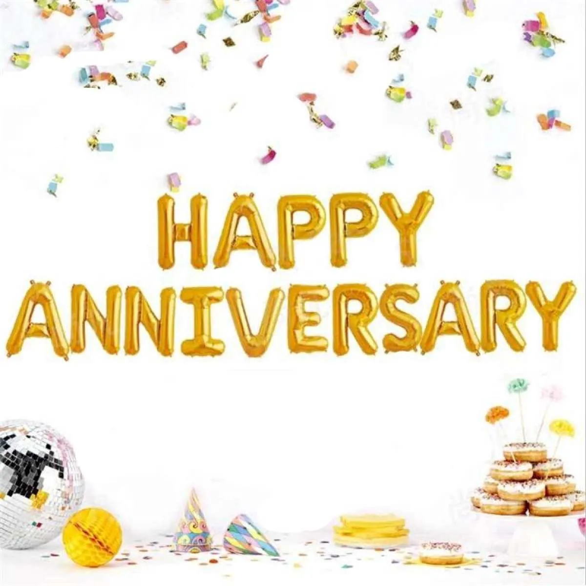 16" Happy Anniversary Foil Balloon - Assorted Colors