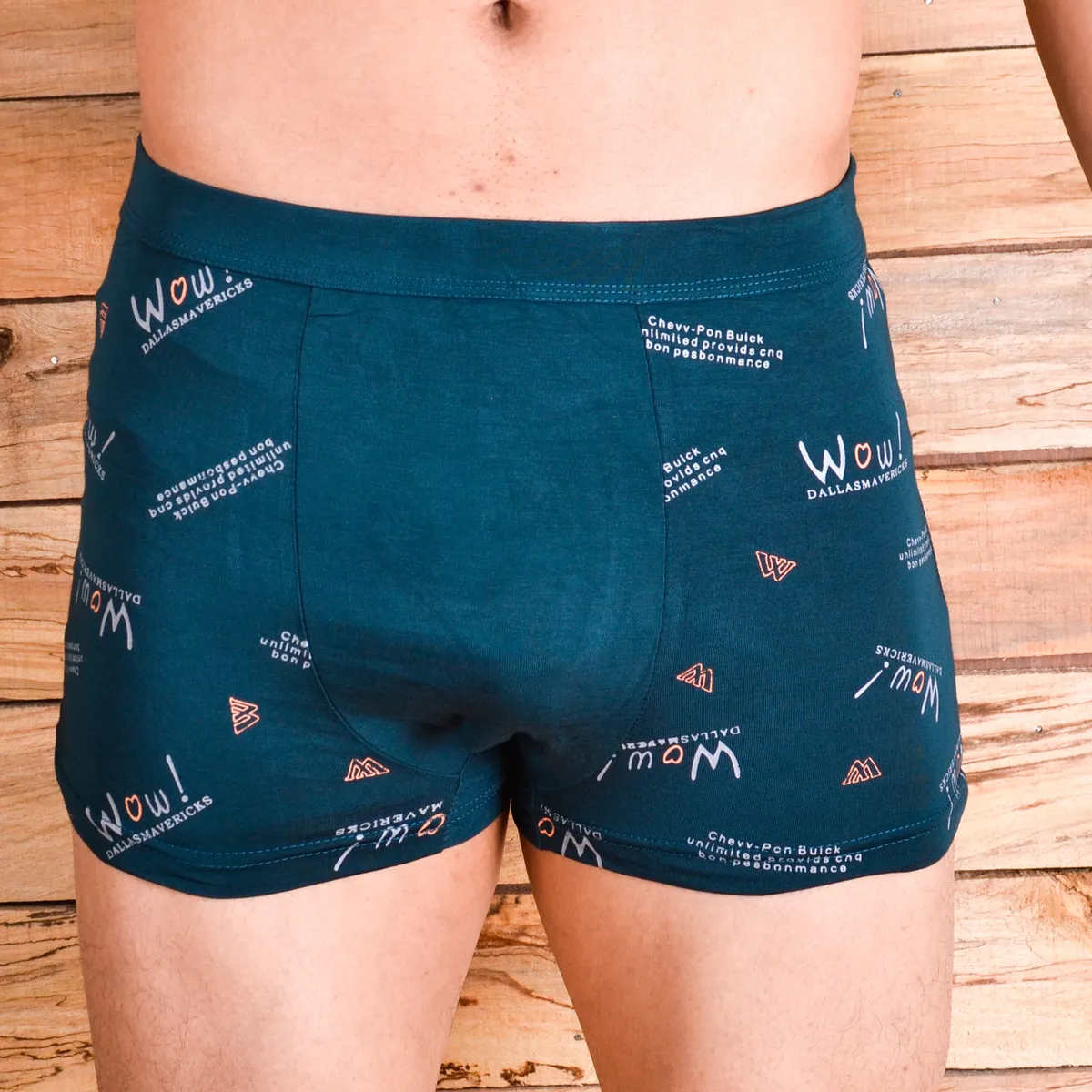 Pack Of 4 Men Boxer Briefs Cotton Underwear - Free Size (Multicolor)