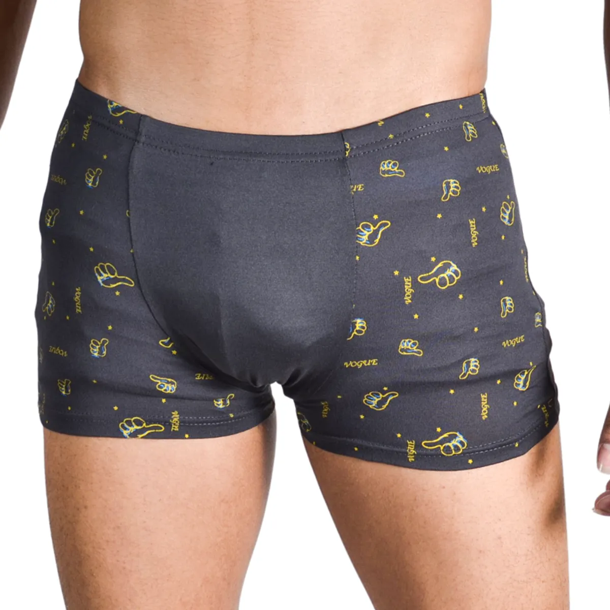 Pack Of 4 Men Boxer Briefs Cotton Underwear - Free Size (Multicolor)