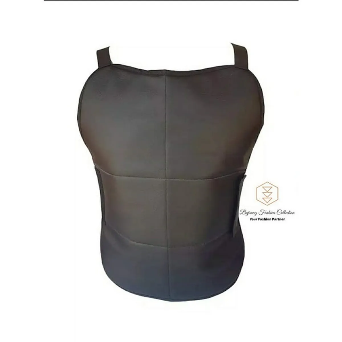 Black 100% Windproof Pu Leather Chest Guard For Unisex - Free Size (Black)