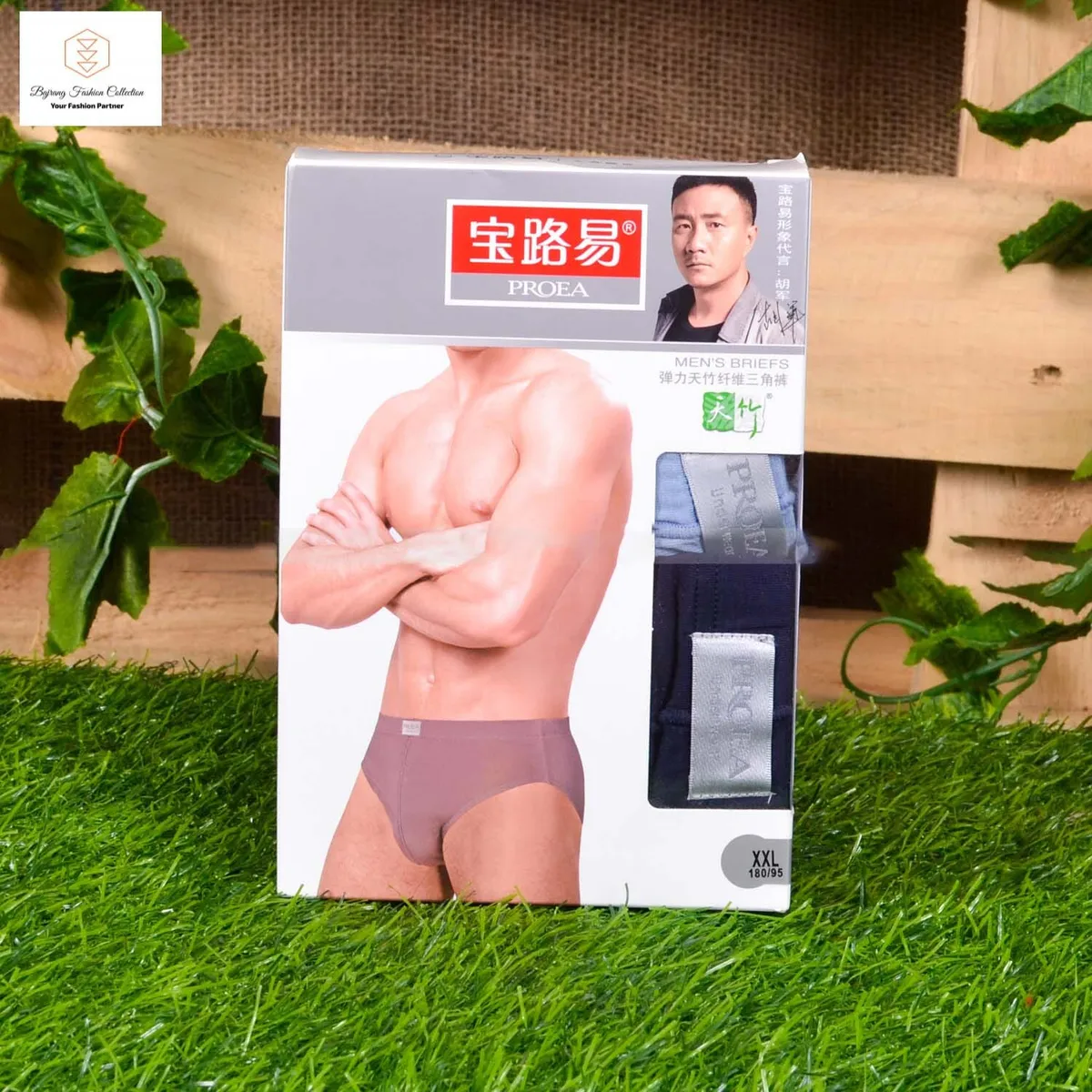 Pack Of 2 Men Briefs Pure Cotton Underwear (Color May Vary)