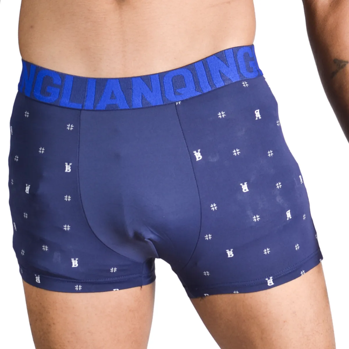 Pack Of 4 Men Boxer Briefs Cotton Underwear - Free Size (Multicolor)