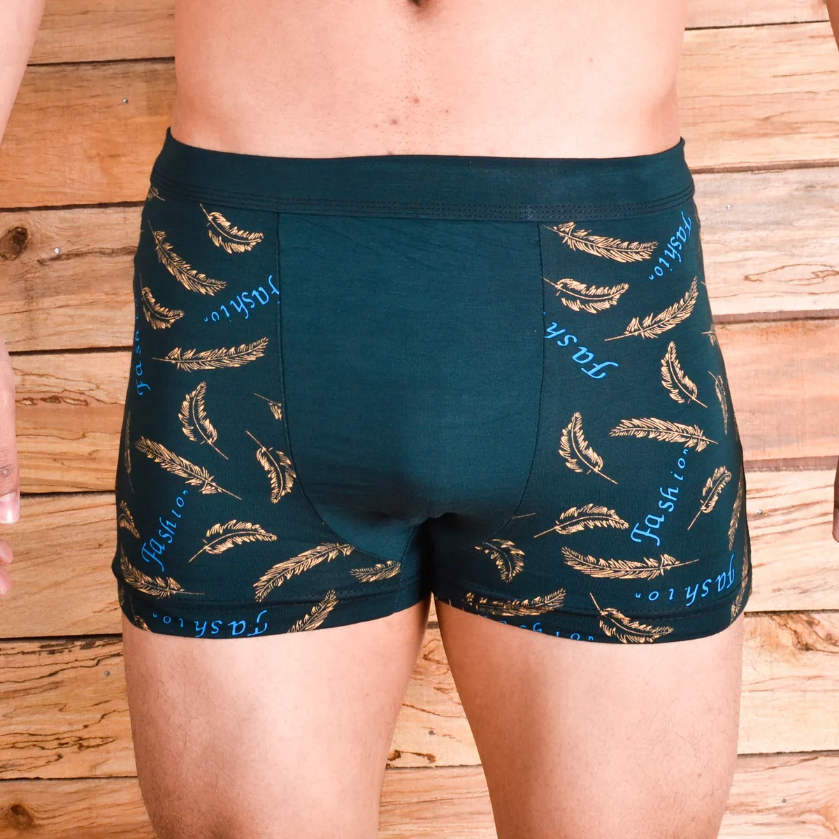 Pack Of 4 Men Boxer Briefs Cotton Underwear - Free Size (Multicolor)