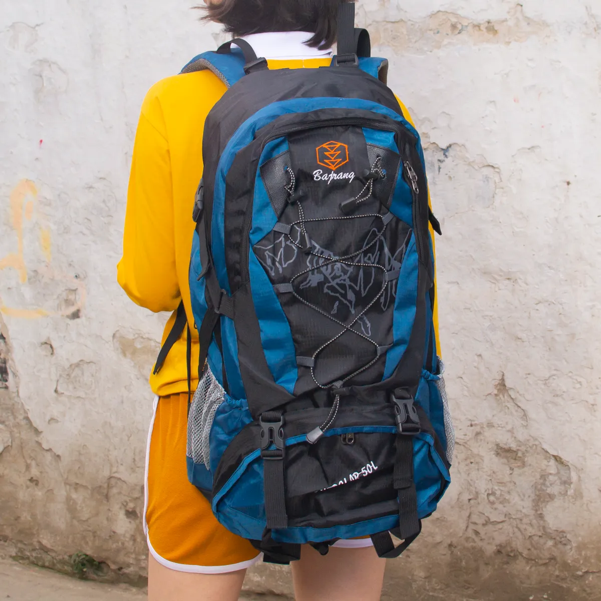 Bajrang Outdoor/Trekking/Hiking Lightweight 50L Backpack With Attached Rain Cover - Multicolor